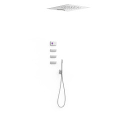Shower technology kit robinet thermostatique electronique encastre a 4 voies shower technology blue edition pour douche