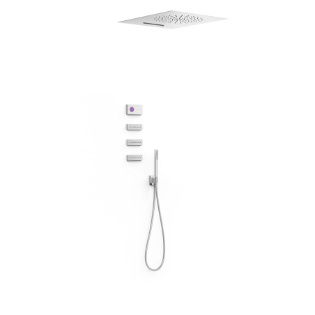 Shower technology kit robinet thermostatique electronique encastre a 4 voies shower technology blue edition pour douche