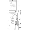 Shower technology kit robinet thermostatique electronique encastre a 4 voies shower technology blue edition pour douche