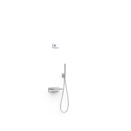 Shower technology kit robinet thermostatique electronique encastre a 2 voies shower technology blue edition pour baignoire et do