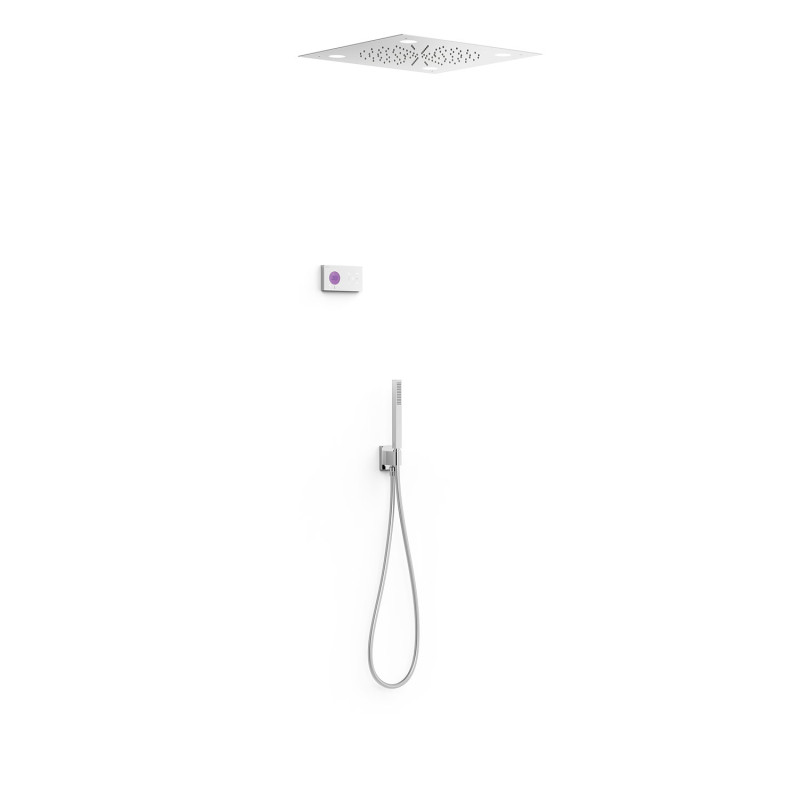 Shower technology kit robinet thermostatique electronique encastre a 2 voies shower technology blue edition avec chromotherapie