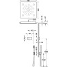 Shower technology kit robinet thermostatique electronique encastre a 2 voies shower technology blue edition avec chromotherapie