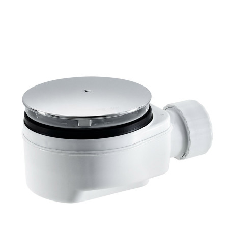 Bonde siphonique avec bouchon de visite pour receveur de douche