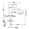 Cuadro tres mitigeur pour lavabo