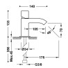 Cuadro tres mitigeur pour lavabo