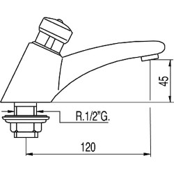 Tempo essential robinet temporise a 1 eau pour lavabo