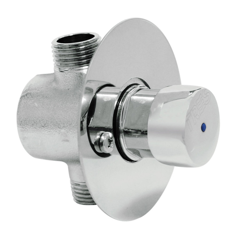 Tempotres robinet temporise encastre a 1 eau pour douche