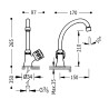 Mitigeurs evier essential robinet a 1 eau de service ou pour lave mains avec volant lateral