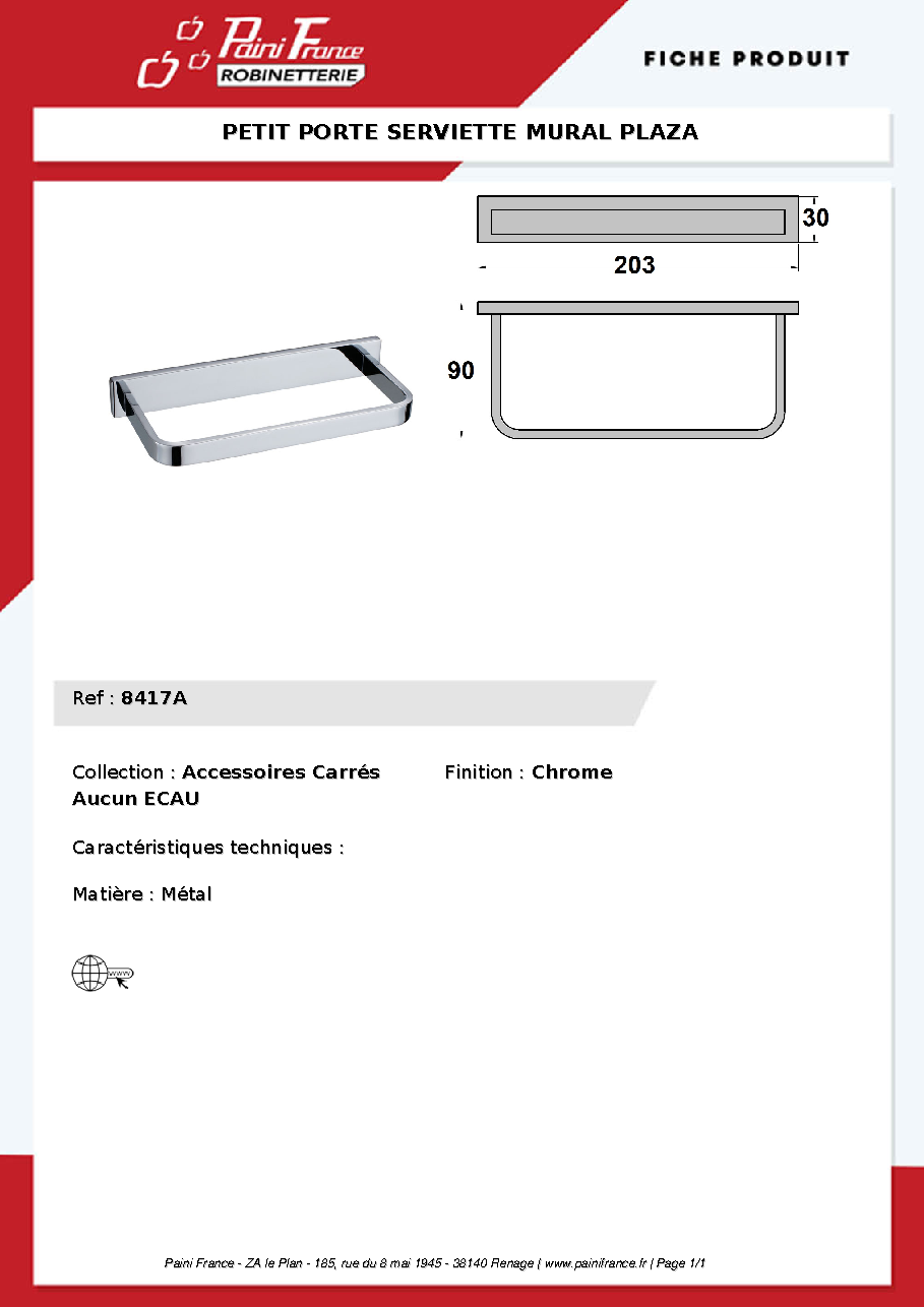 Fiche technique fournisseur
