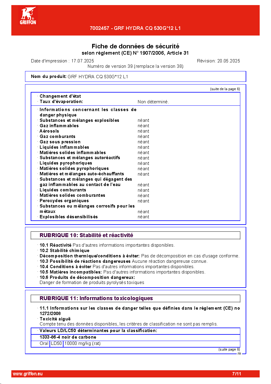 Fiche technique fournisseur