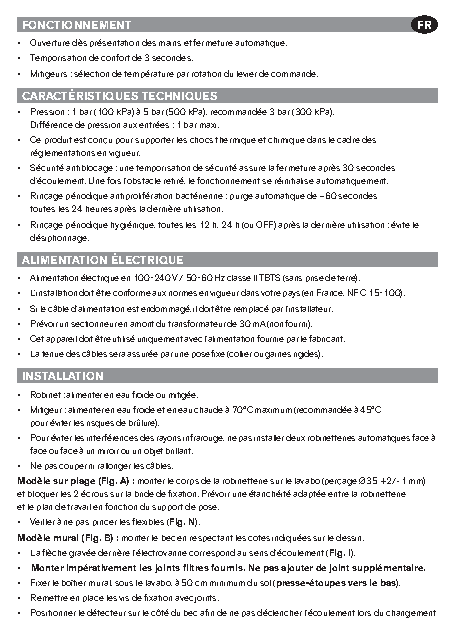 Fiche technique fournisseur