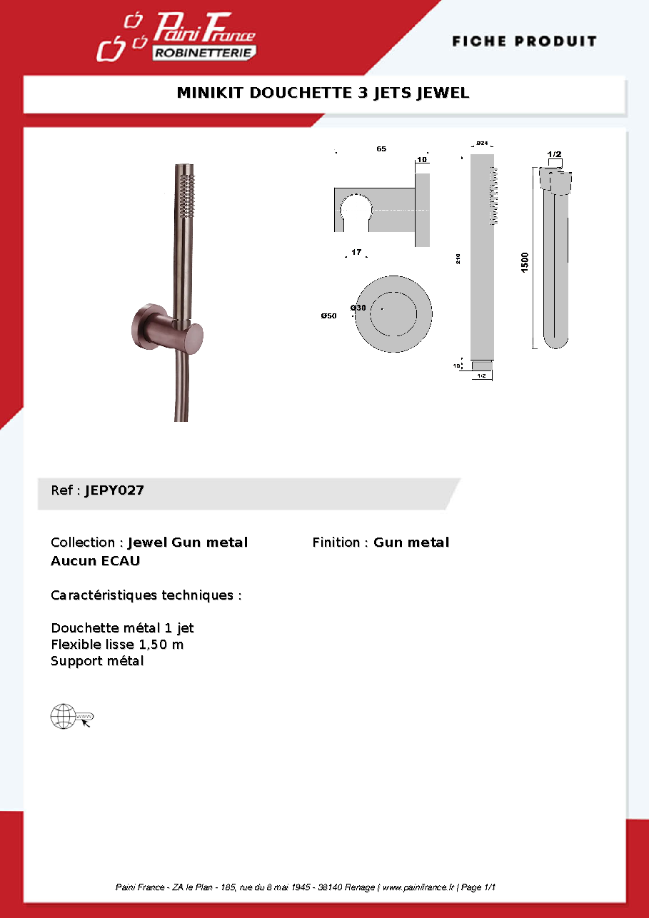 Fiche technique fournisseur