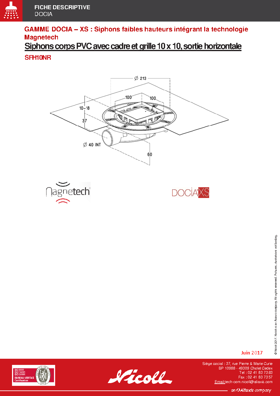 Fiche technique fournisseur