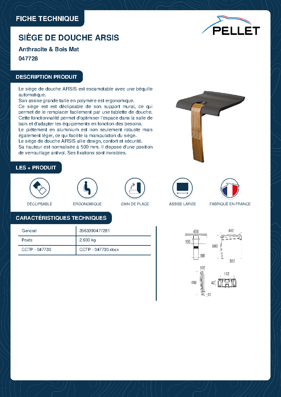Fiche technique fournisseur