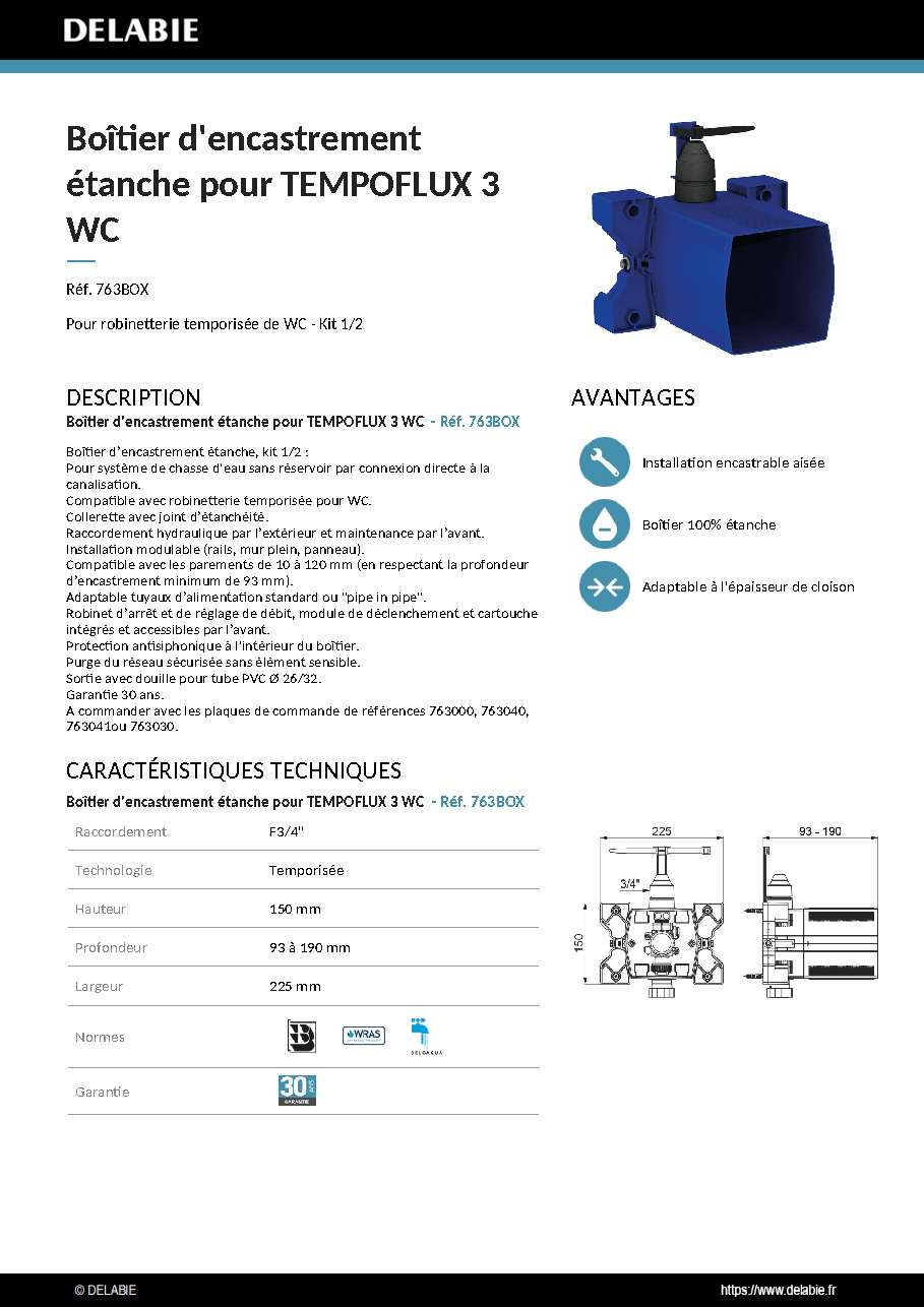 Fiche technique fournisseur