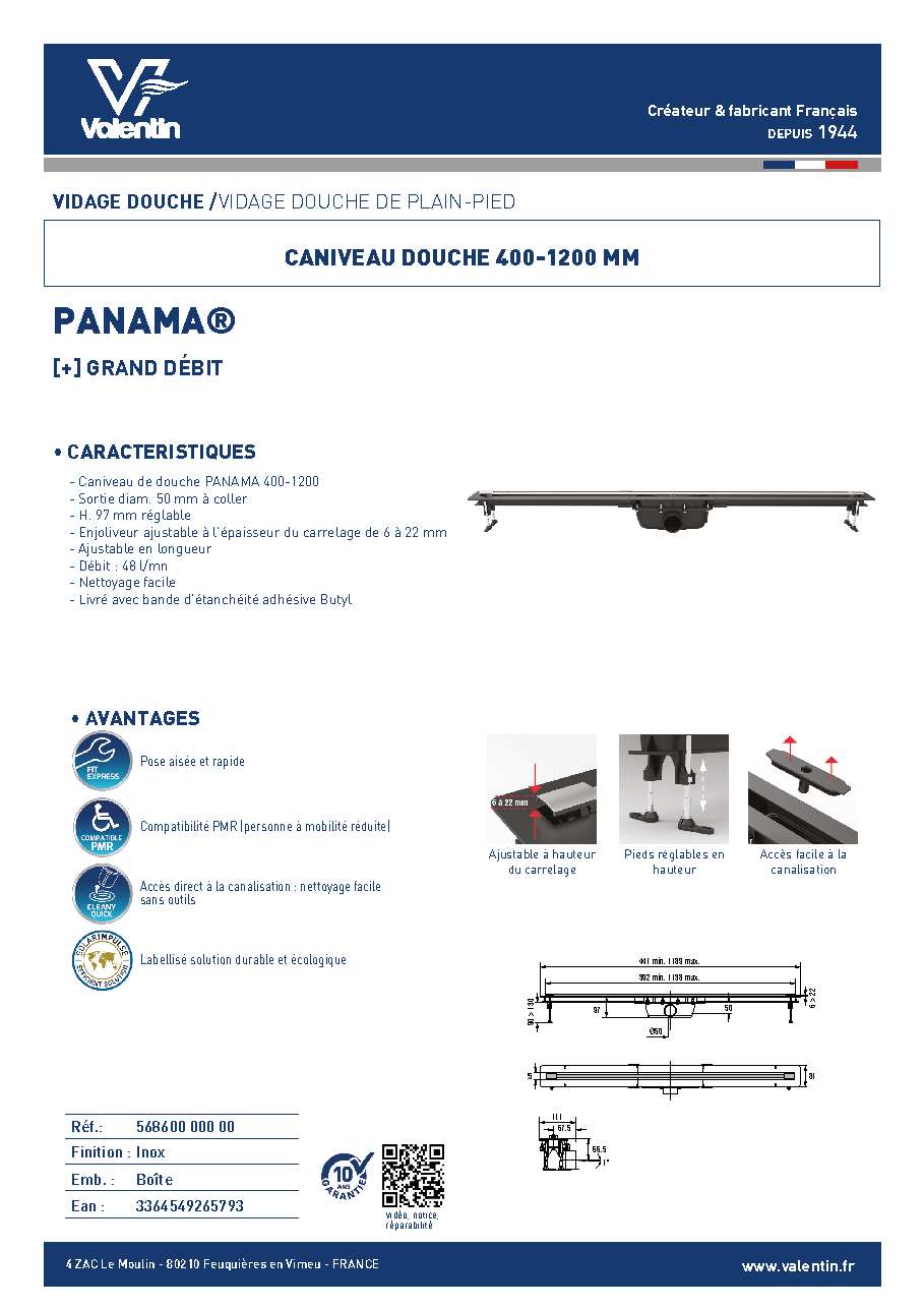 Fiche technique fournisseur