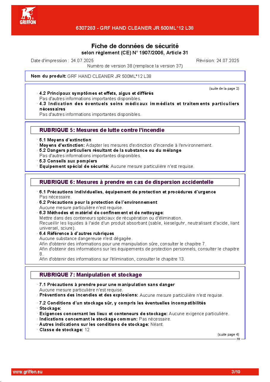 Fiche technique fournisseur
