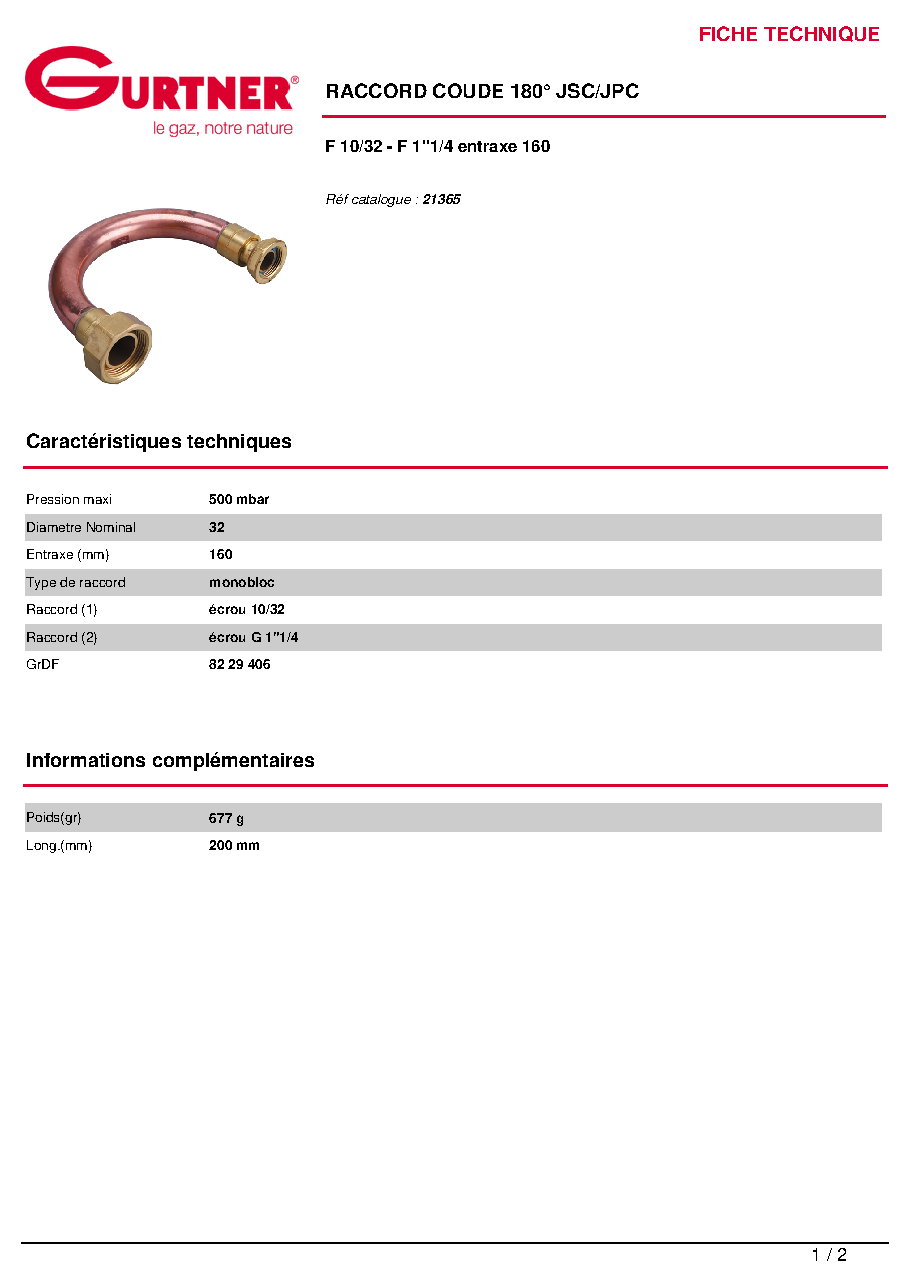 Fiche technique fournisseur