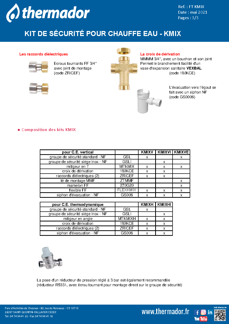 Fiche technique fournisseur