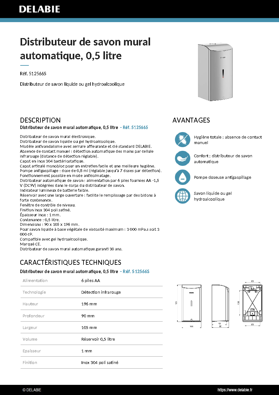 Fiche technique fournisseur