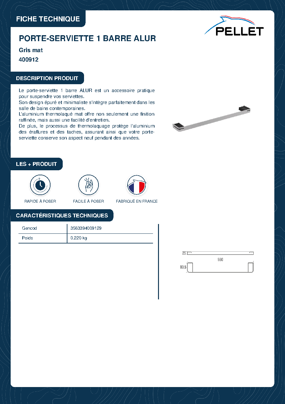 Fiche technique fournisseur