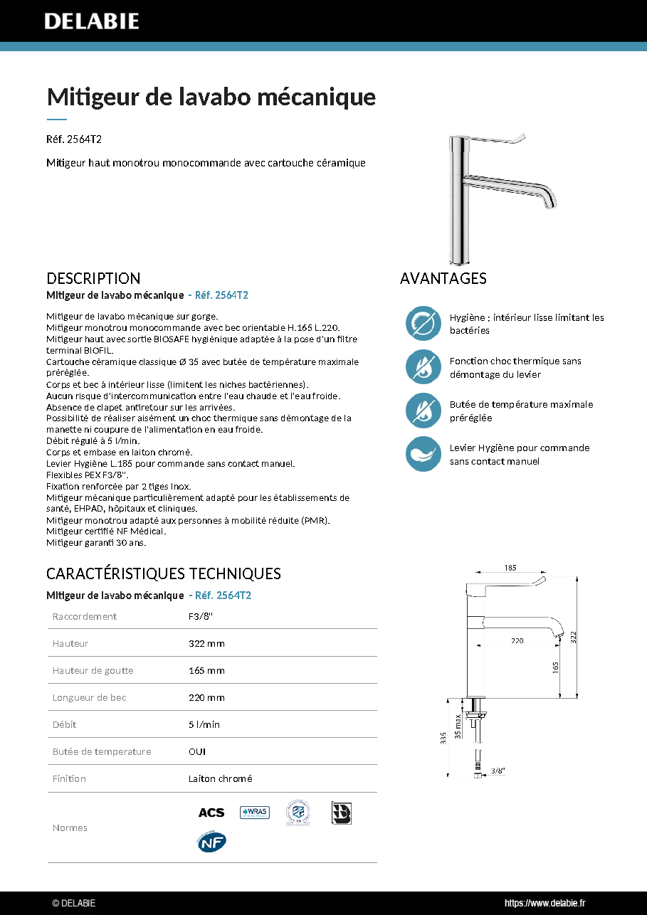 Fiche technique fournisseur