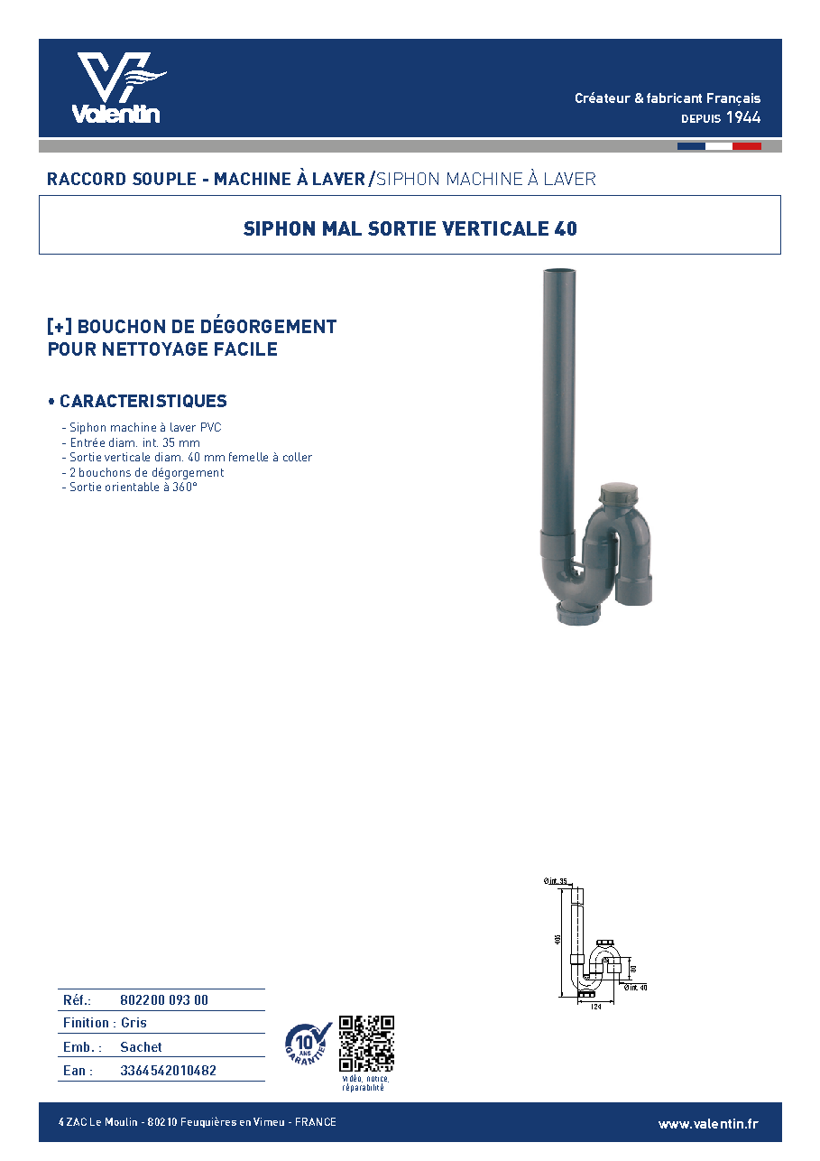Fiche technique fournisseur