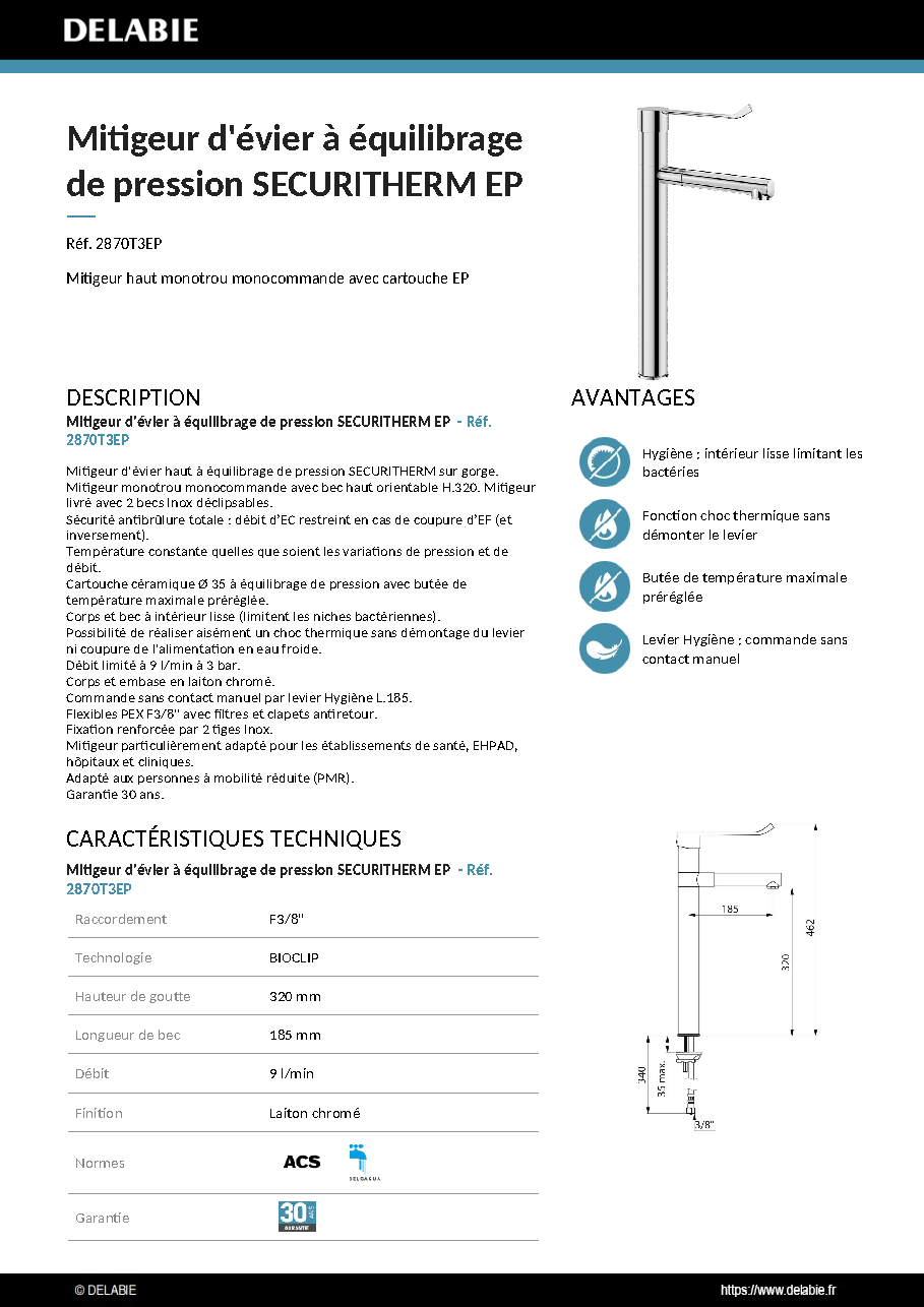 Fiche technique fournisseur