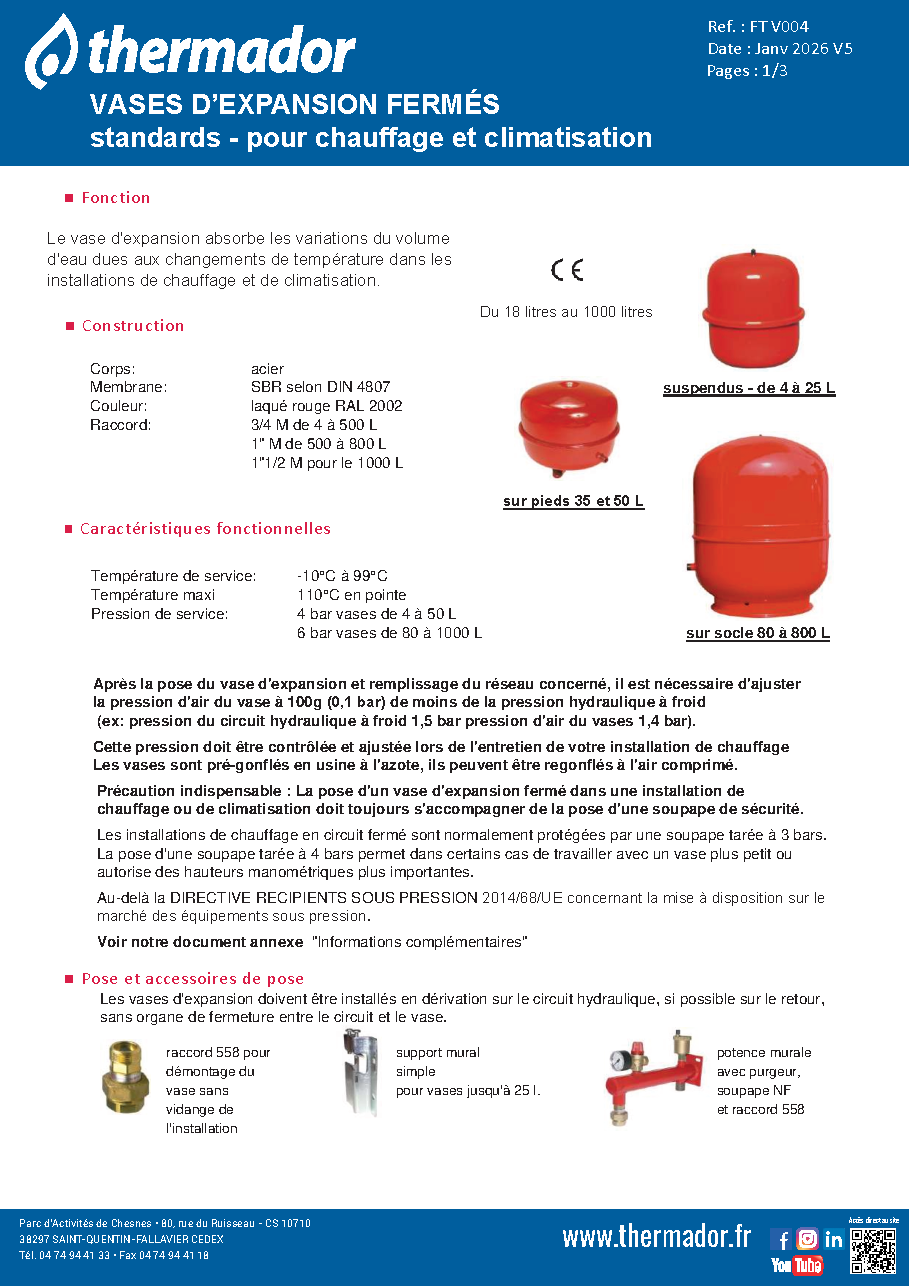 Fiche technique fournisseur