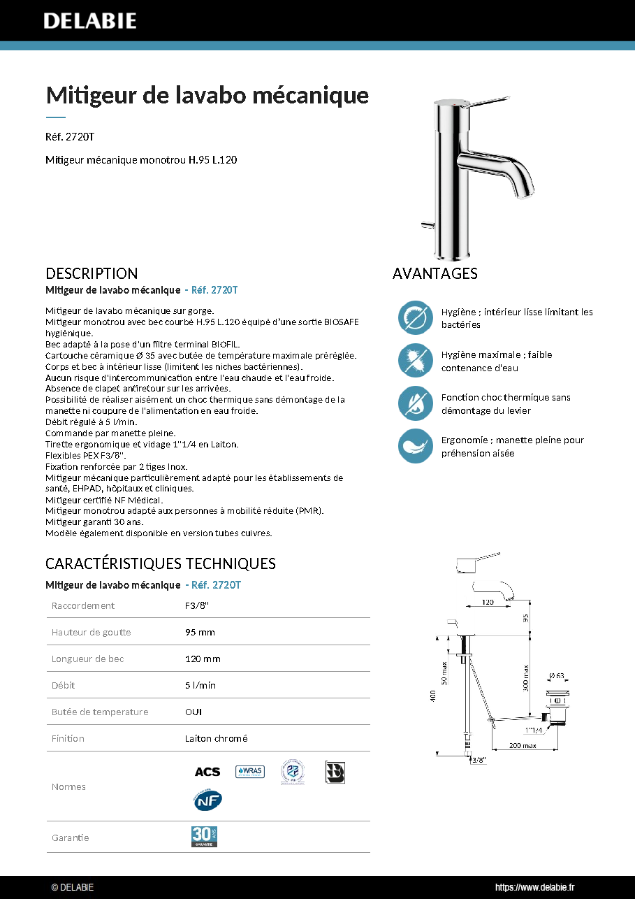 Fiche technique fournisseur