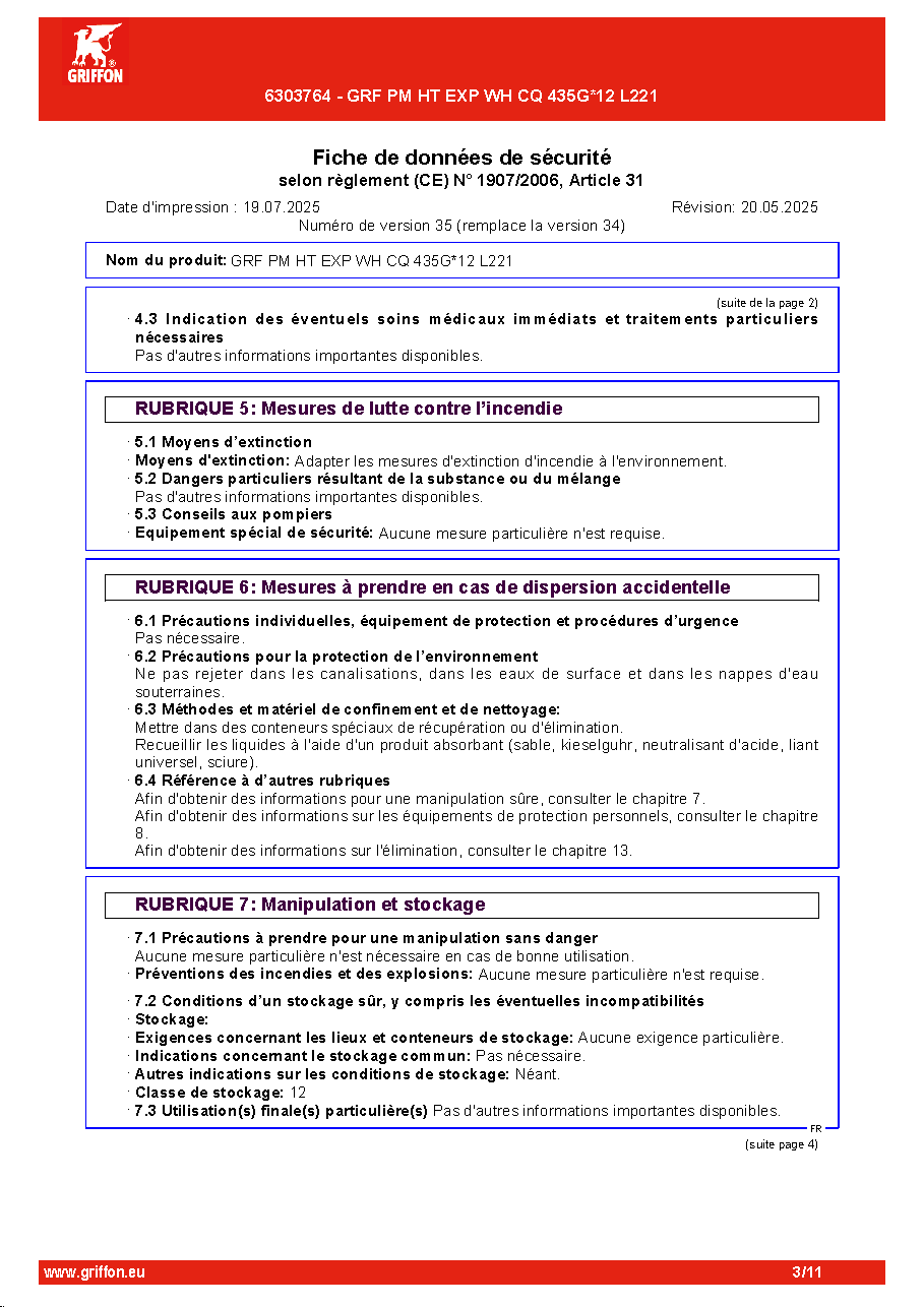 Fiche technique fournisseur