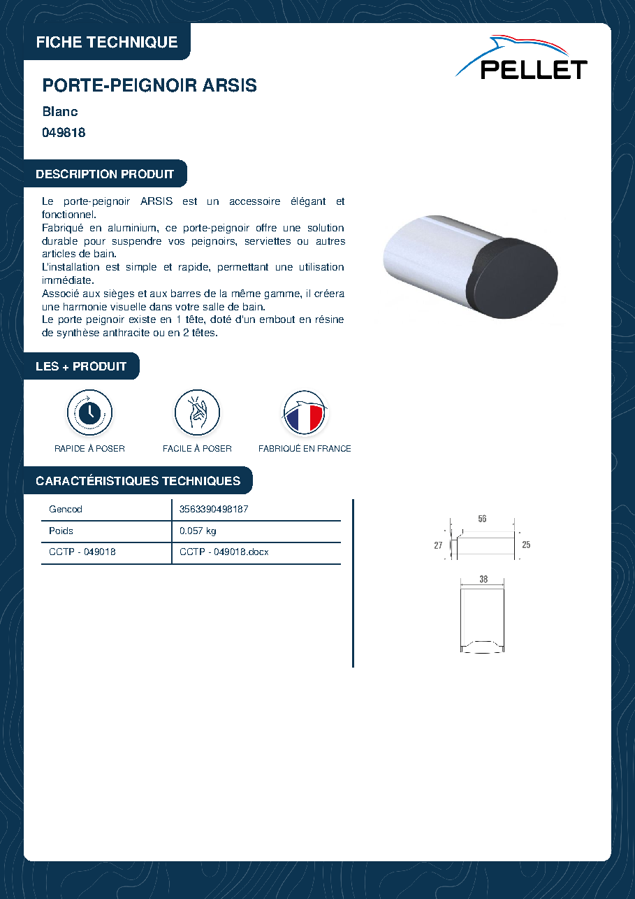 Fiche technique fournisseur