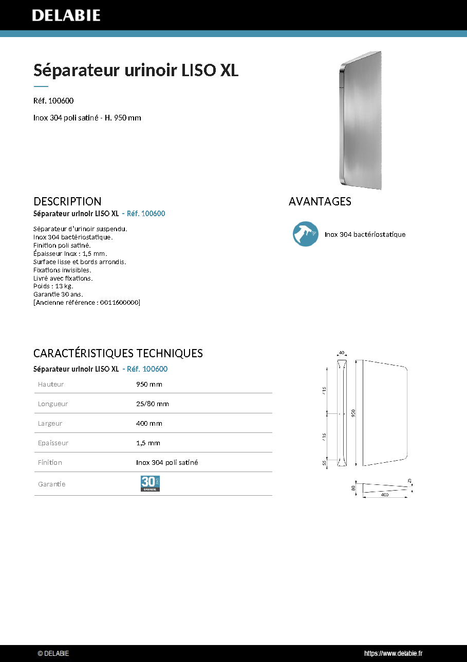 Fiche technique fournisseur