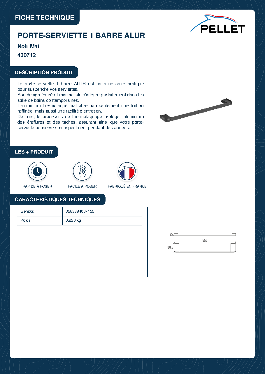 Fiche technique fournisseur