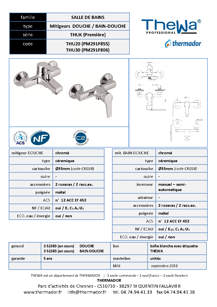 Fiche technique fournisseur