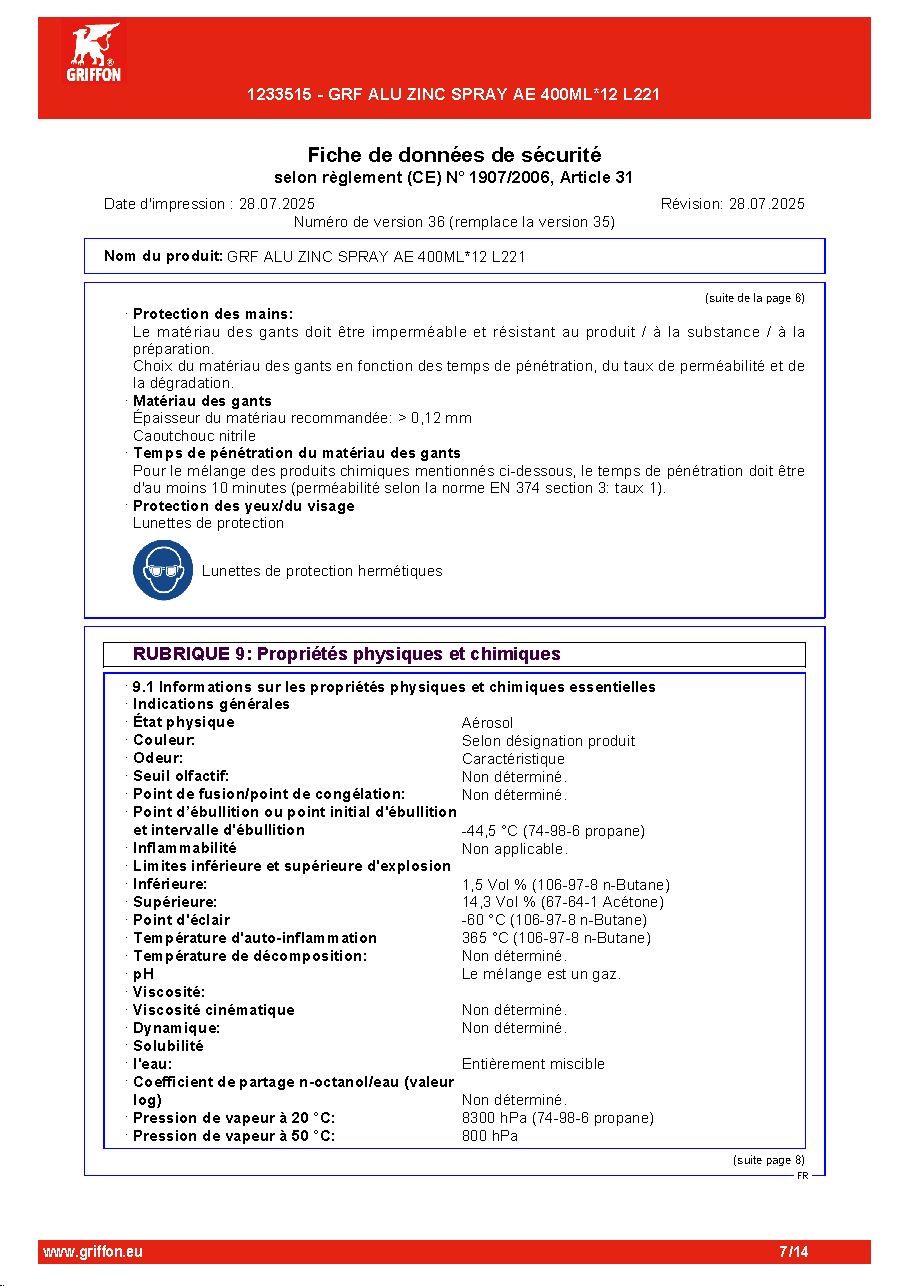 Fiche technique fournisseur