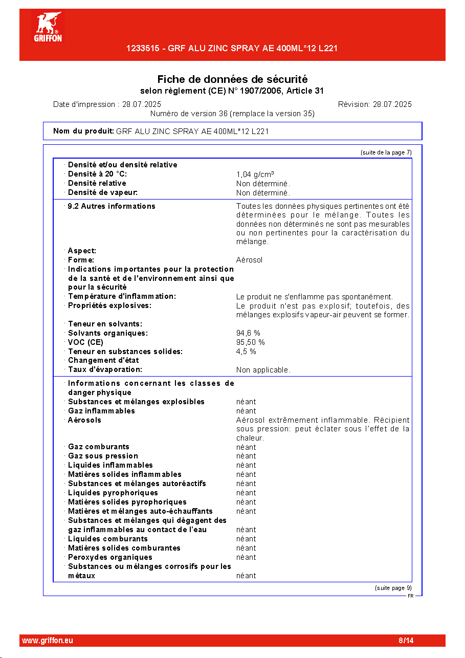 Fiche technique fournisseur