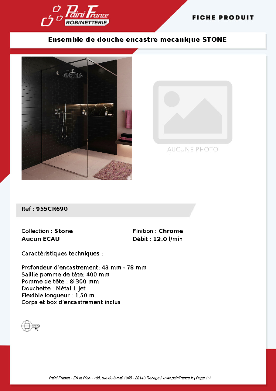 Fiche technique fournisseur