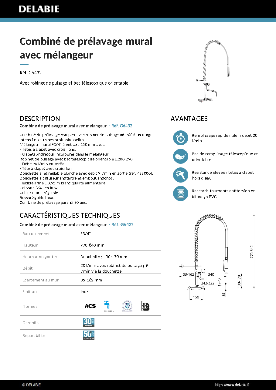 Fiche technique fournisseur