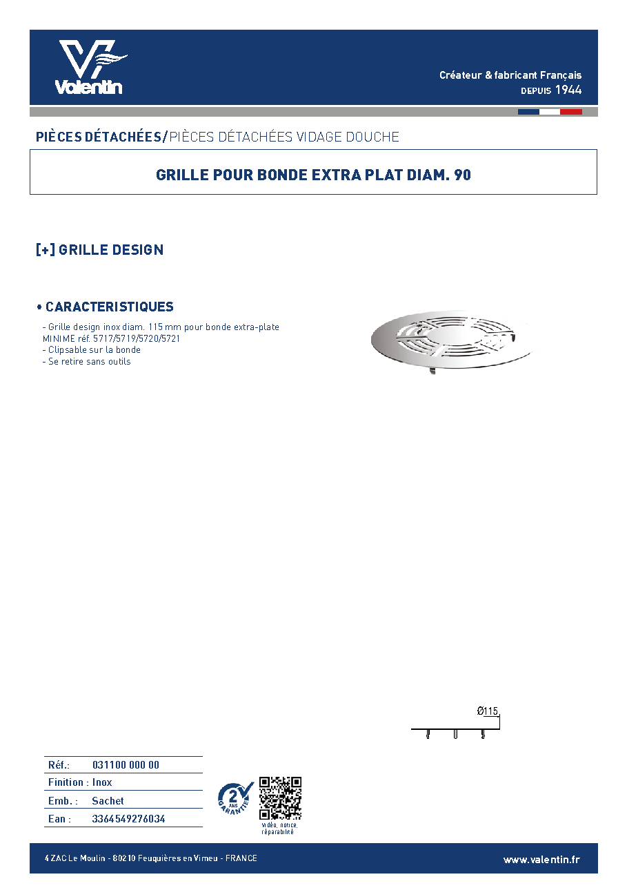 Fiche technique fournisseur