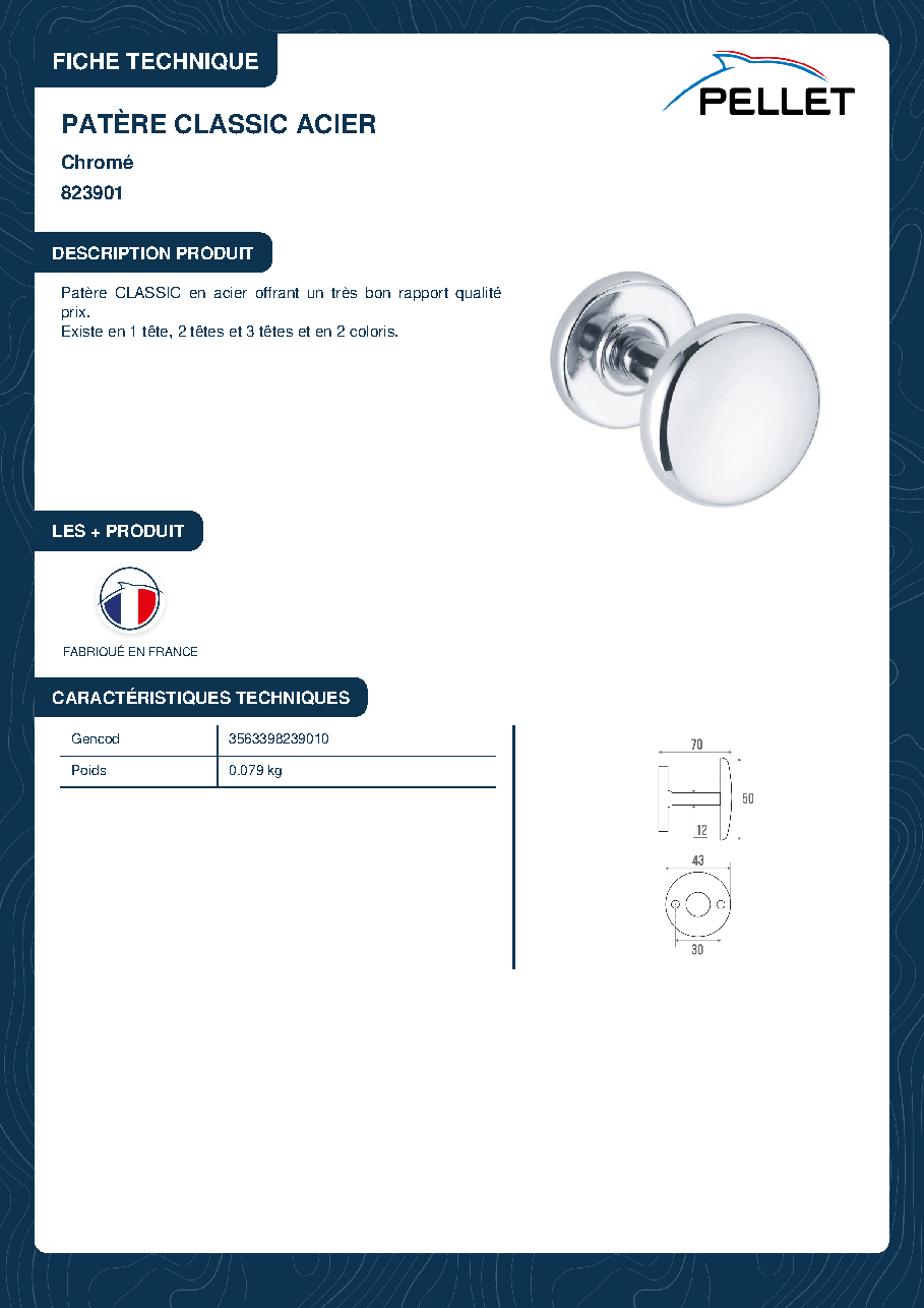 Fiche technique fournisseur