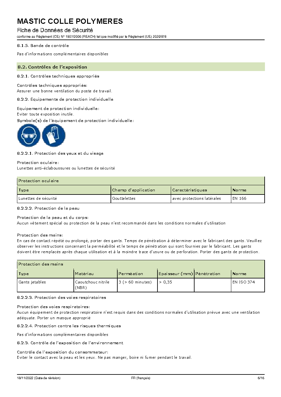 Fiche technique fournisseur