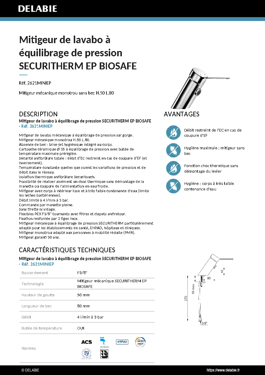 Fiche technique fournisseur