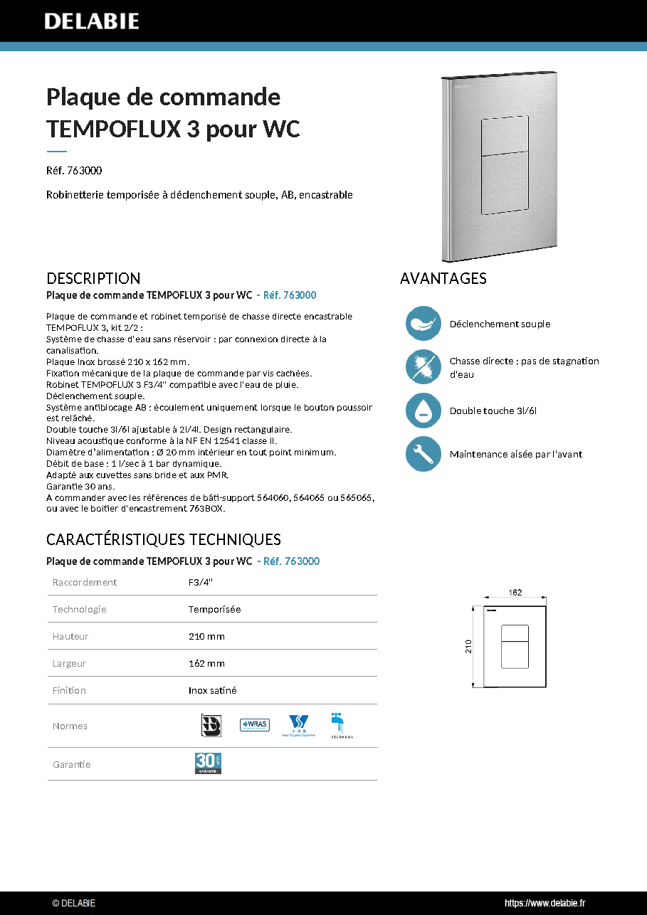 Fiche technique fournisseur