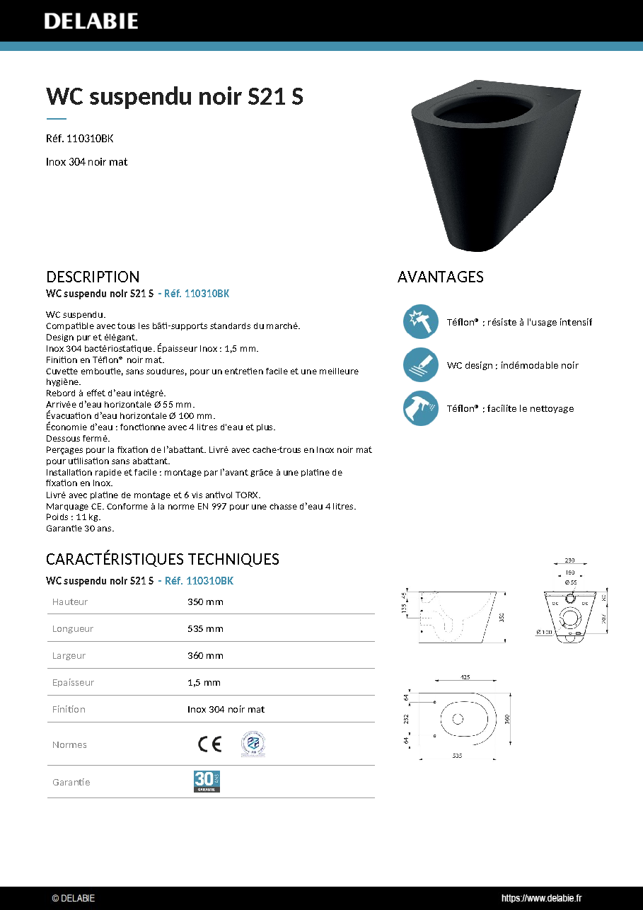 Fiche technique fournisseur