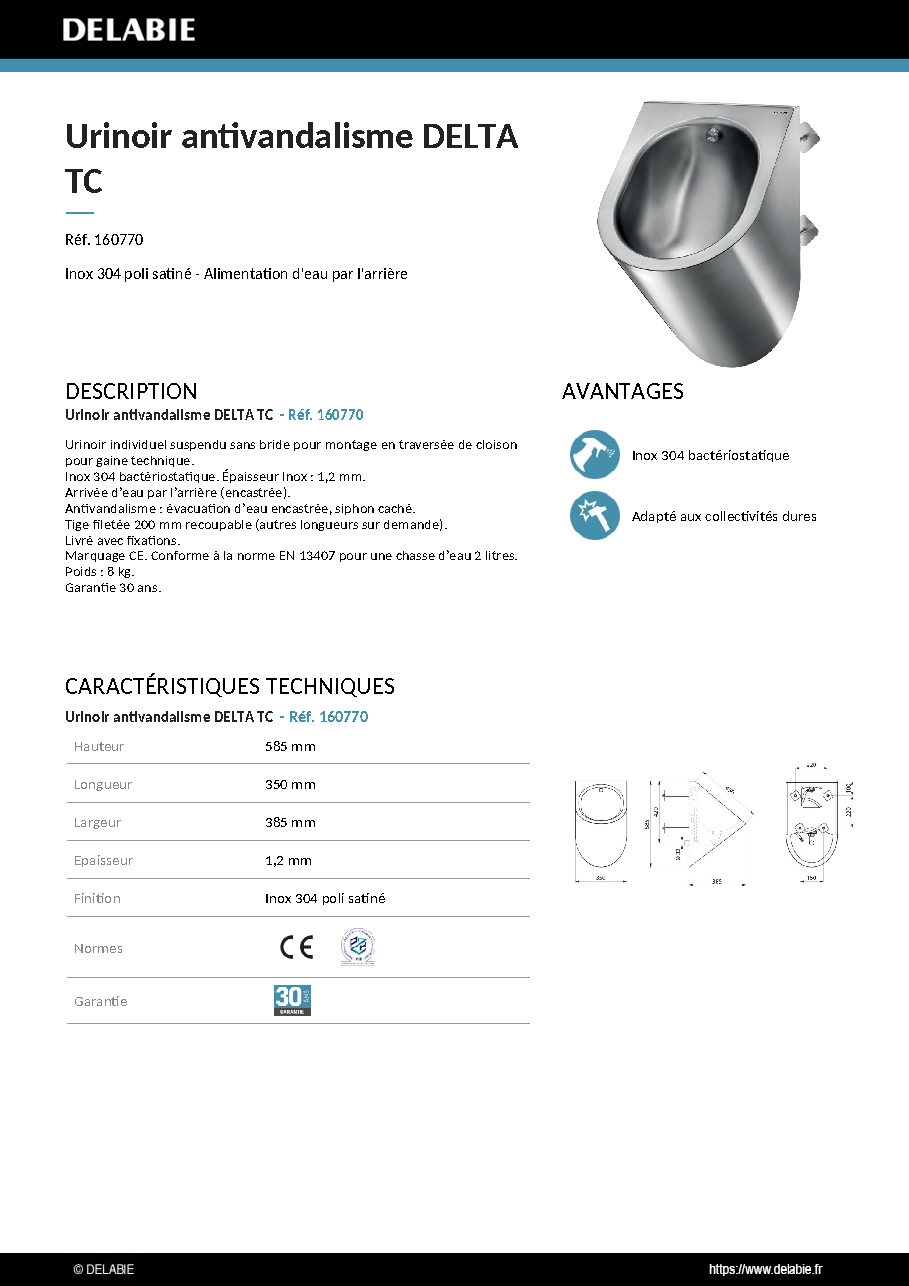 Fiche technique fournisseur