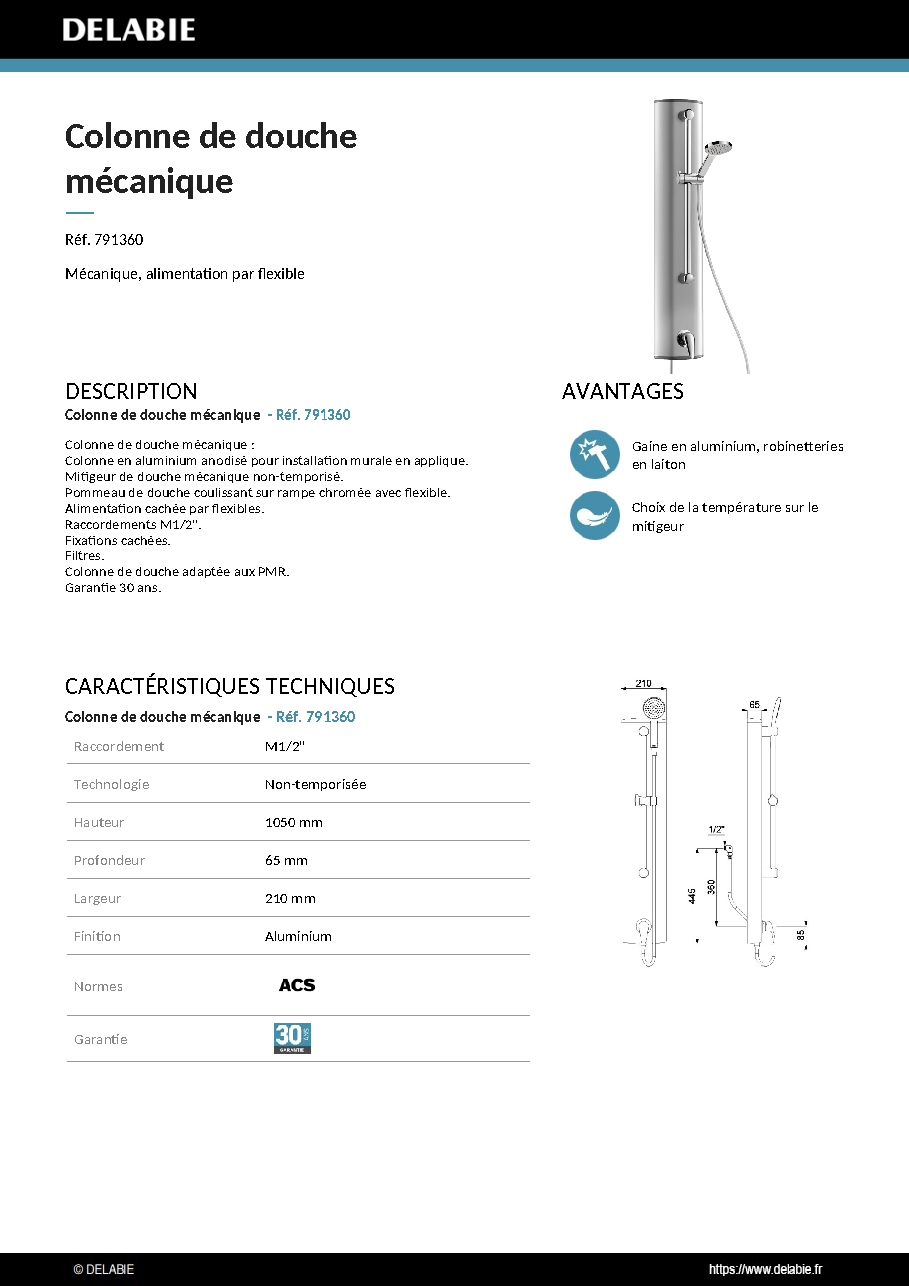 Fiche technique fournisseur