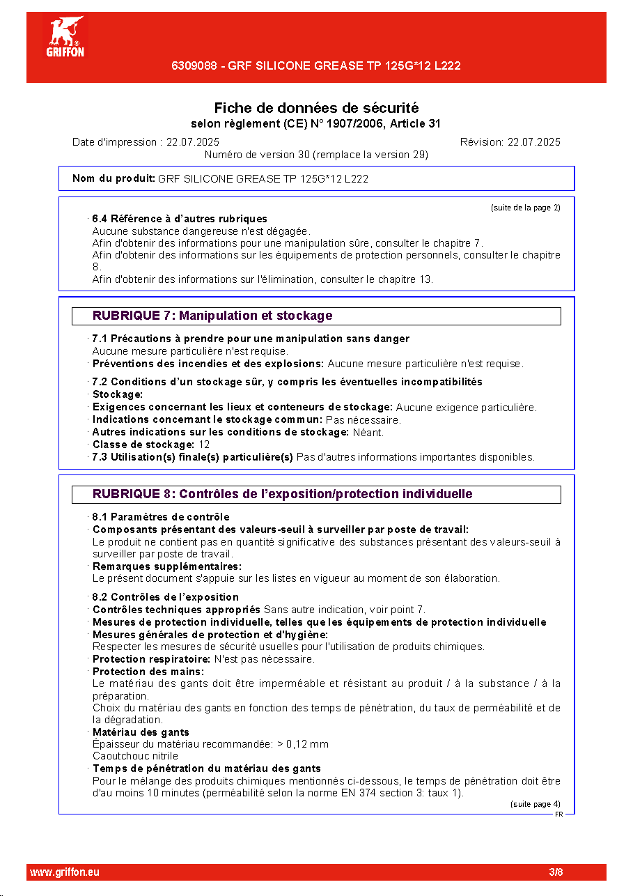 Fiche technique fournisseur