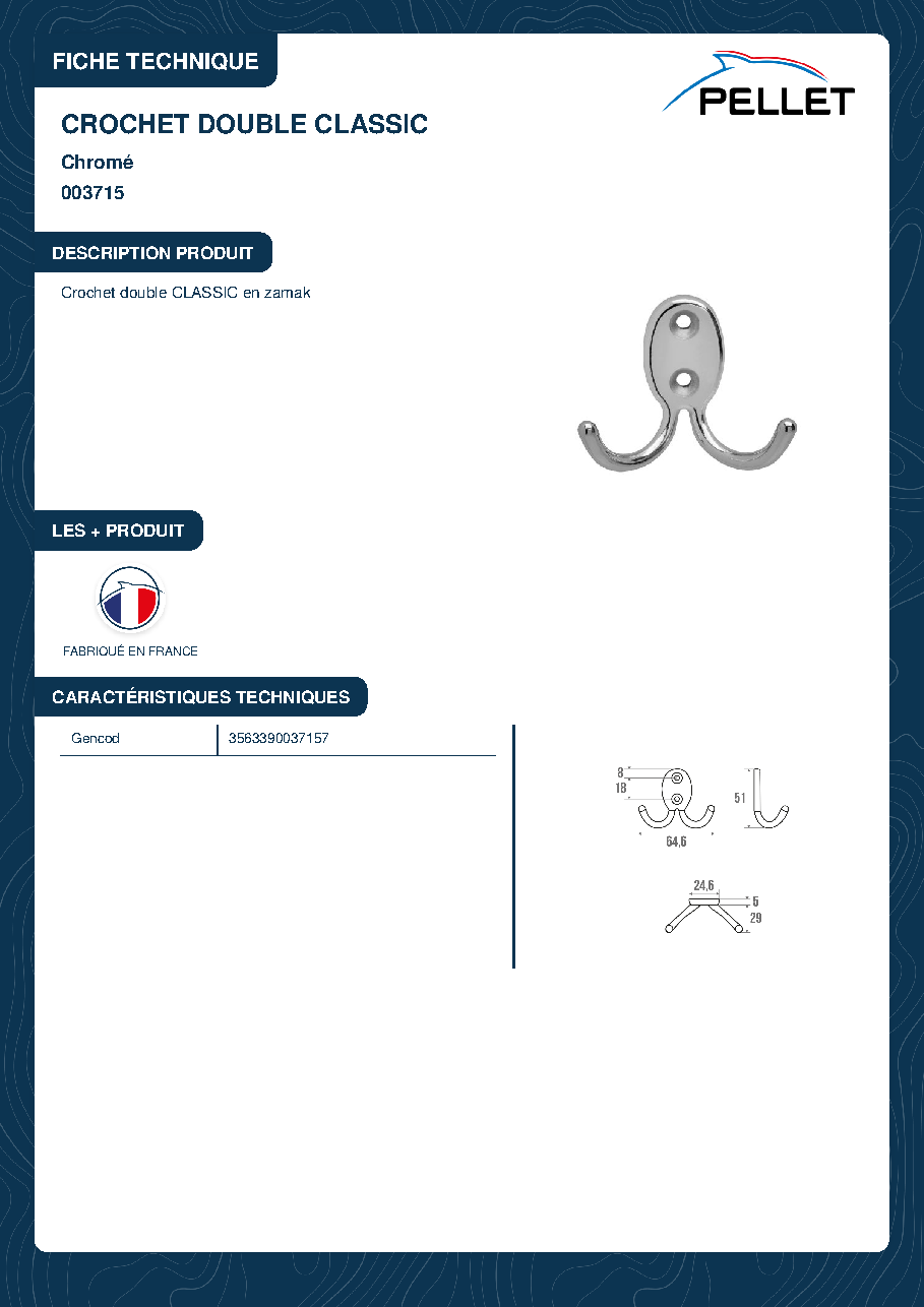 Fiche technique fournisseur