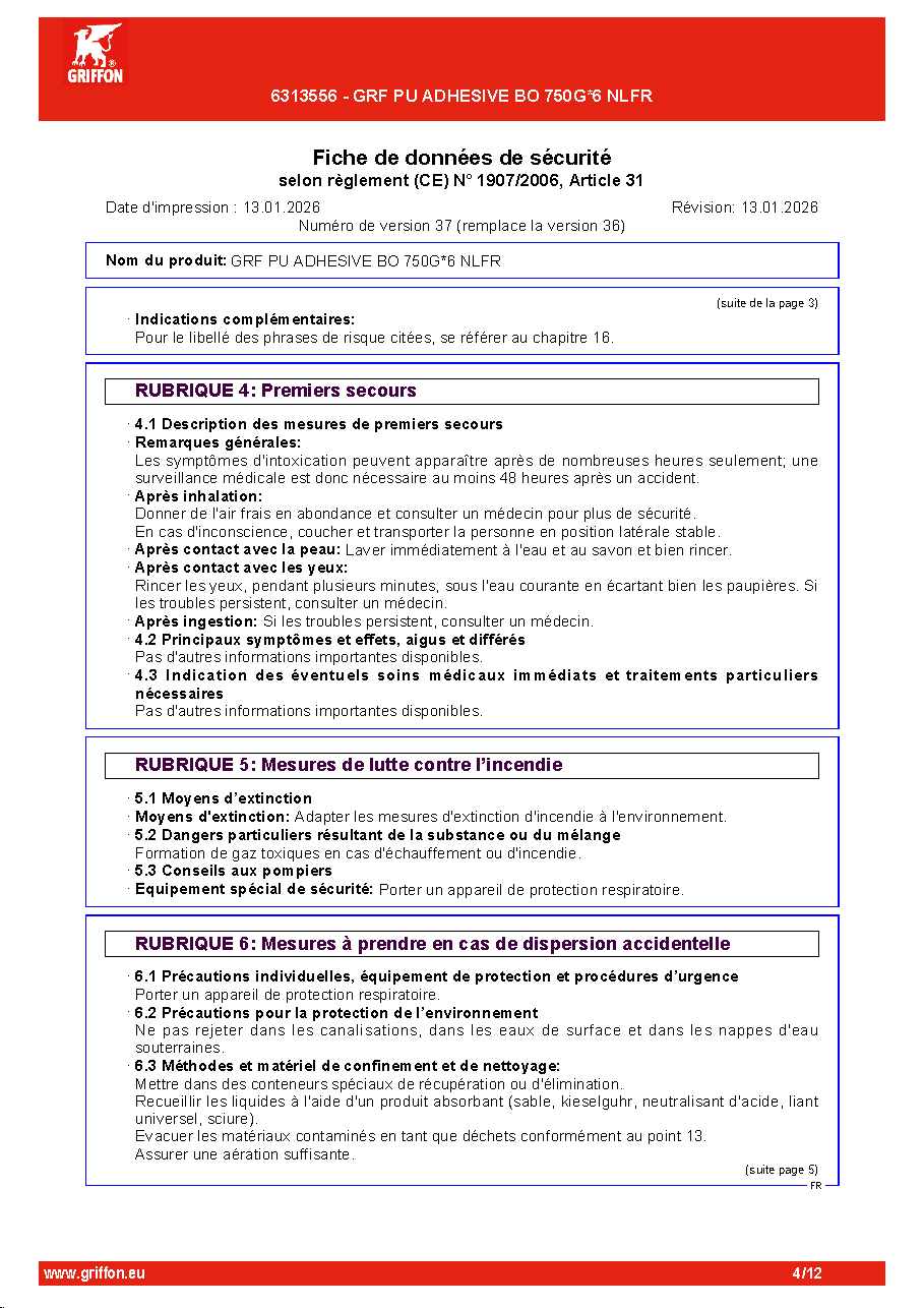 Fiche technique fournisseur